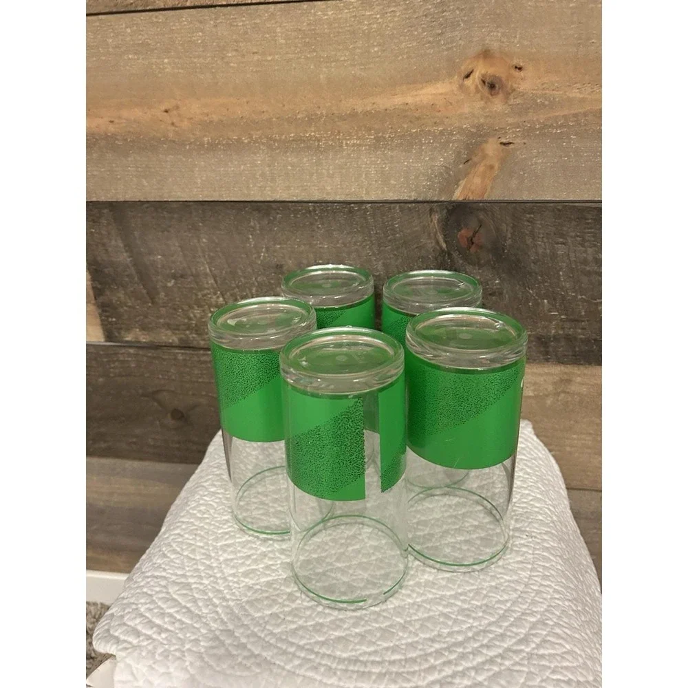 Vintage‎ STOTTER (5) Plastic Drinking Glasses Golf Course Design Dishwasher Safe